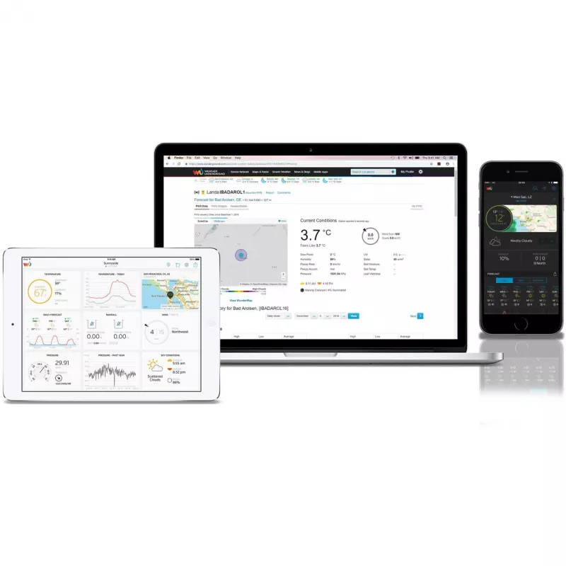 Bresser Optics 7002580 cyfrowa stacja pogodowa Czarny AC Wi-Fi