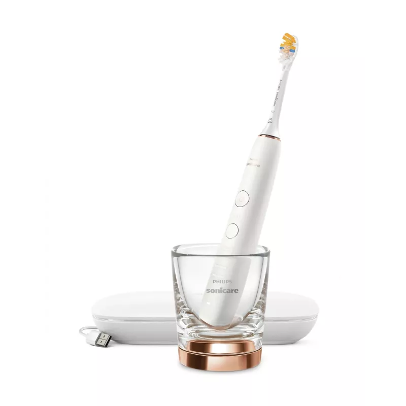 Szczoteczka elektryczna Philips HX9911/23 dla dorosłych soniczna różowe złoto, biała
