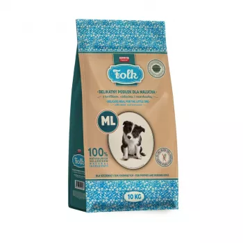 FOLK Junior Medium and large breeds Gentle meal for puppy with rabbit, veal and carrot - sucha karma dla psów - 10kg