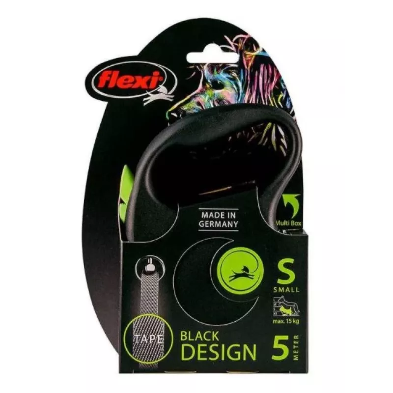 FLEXI Czarny Design S - smycz automatyczna - 5 m