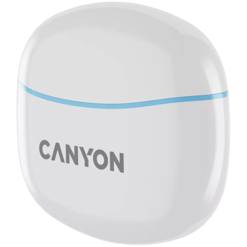 Słuchawki Canyon TWS-5 CNS-TWS5BL – True Wireless – Bluetooth 5.3 – Douszne – Etui ładujące USB-C – Sterowanie dotykowe – do 38h pracy – Czarny