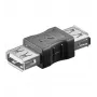 Microconnect USBAFAF adapter złącza kabla USB A Czarny
