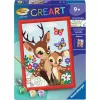 Zestaw do malowania po numerkach Ravensburger CreArt Happy Deer — płótno z numerami do malowania