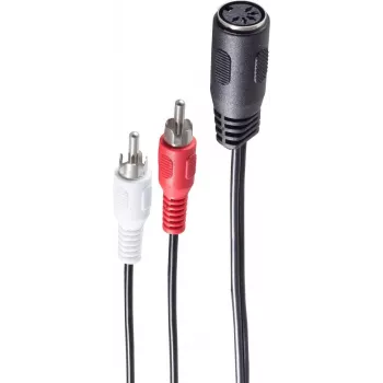Kabel audio ShiverPeaks BS10501 0,2 m DIN (5-pin) 2 x RCA Czarny