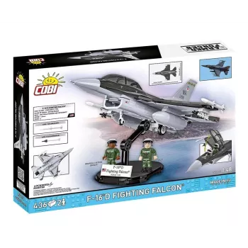 Zestaw konstrukcyjny Cobi F-16D Fighting Falcon, 436 elementów, skala nieokreślona