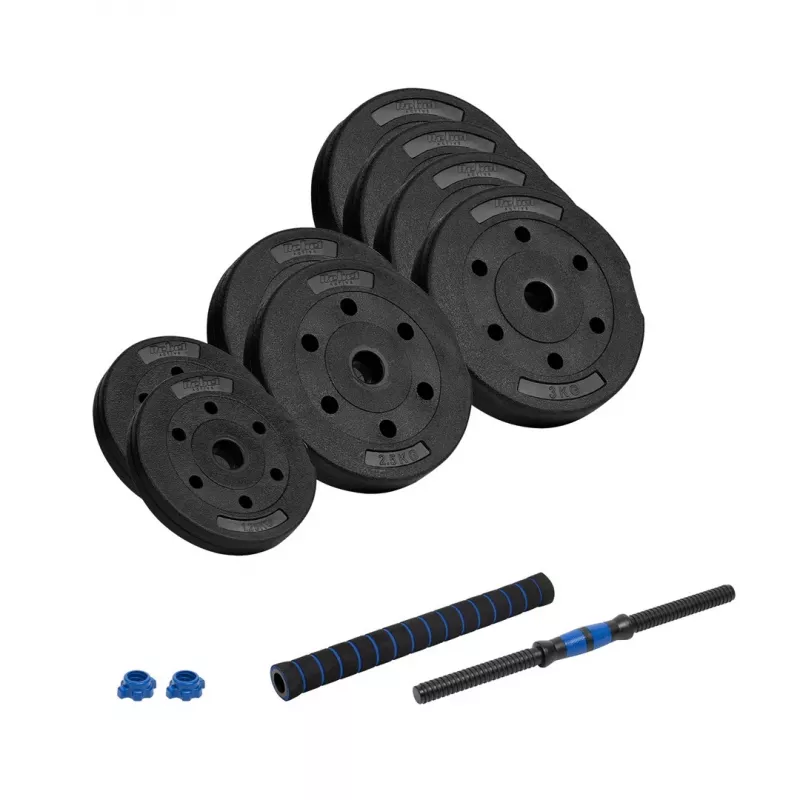 REBEL ACTIVE Regulowany hantel bitumiczny z łącznikiem 1x20kg