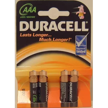 Duracell | AAA/LR03 | Alkaline Basic MN2400 | 4 szt.