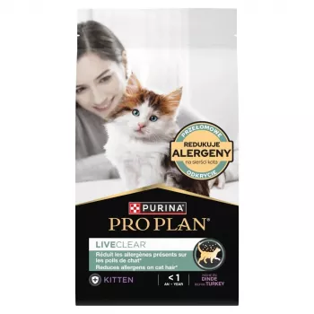 PURINA PRO PLAN LIVECLEAR KITTEN bogata w indyka 1,4 kg