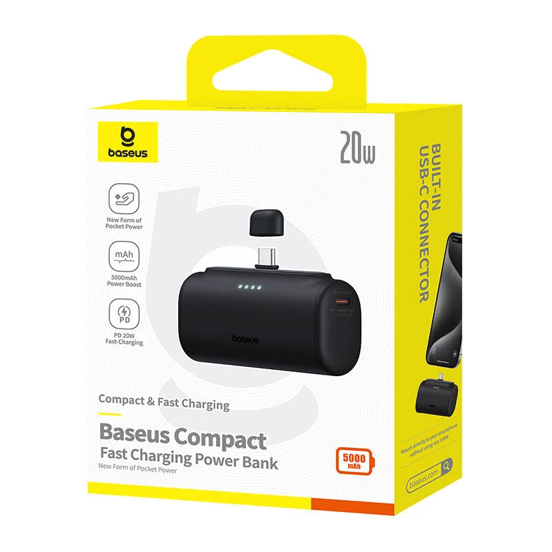 Baseus Compact P10068306113-00 Powerbank litowo-jonowy 5000 mAh Czarny