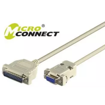 Kabel szeregowy Microconnect IBM029 szary 3 m DB-9 DB-25