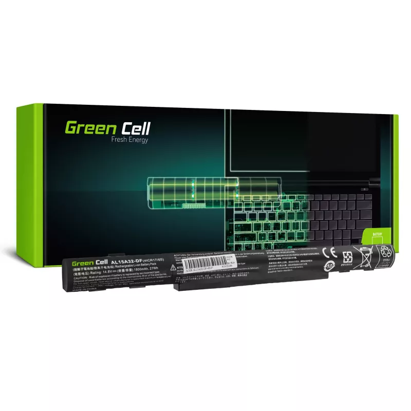 Bateria zielony Cell AC68 do Acer E5-573 E5-573G E5-573TG V3-574 V3-574G TravelMate P277