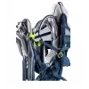 Plecak do noszenia dziecka DEUTER Kid Comfort Active — niebieski, poliamid, do 22 kg, daszek przeciwsłoneczny, podnóżek, VariQuick, Lite Air
