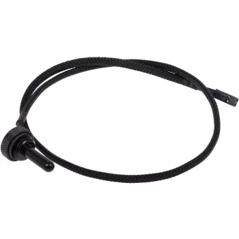 Alphacool Eiszapfen czujnik temperatury wtyczka G1/4 - czujnik temperatury do układu chłodzenia cieczą - głęboka czerń - 50 cm