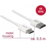 Kabel HDMI DeLOCK 85141 0,5 m HDMI Typ A Typ C Biały
