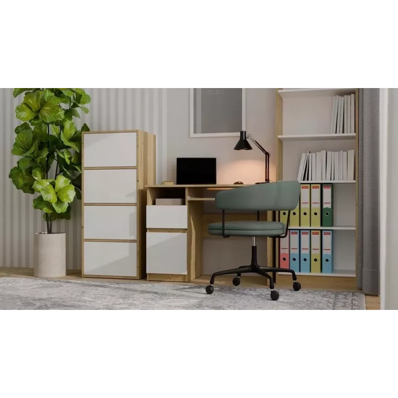 ALMA komoda dąb artisan/biały