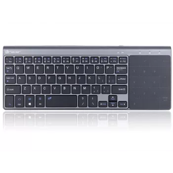 Bezprzewodowa klawiatura pełnowymiarowa TRACER TRAKLA46934, QWERTY angielska, nano odbiornik 2,4 GHz, membranowa, czarno-szara