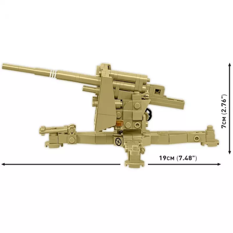 Cobi zestaw klocków Blocks 8.8 cm Flak 18 — 232 elementy, skala 1:35
