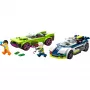 LEGO City zestaw 60415 Pościg radiowozu i muscle cara — 213 elementów, 2 minifigurki, wiek 6+