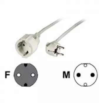 Hama 00047867 przedłużacz 10 m 1 gniazdo AC Biały