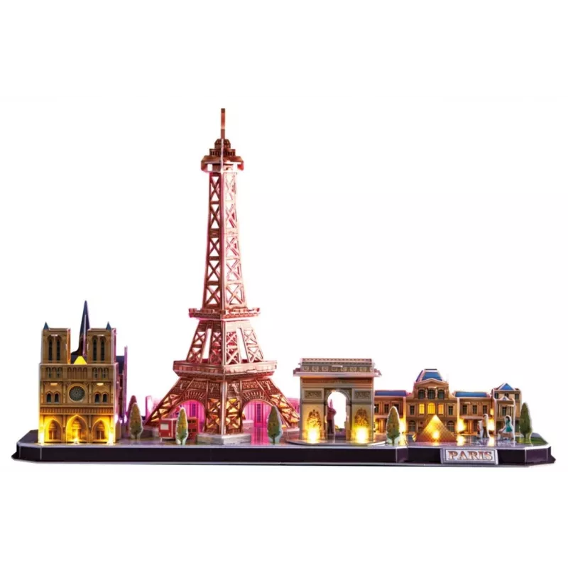 3D Puzzle CubicFun City Line Paris LED 115 szt.