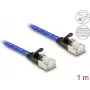 Kabel sieciowy DeLOCK RJ45 płaski Cat.6A 1m niebieski