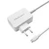 Zasilacz QOLTEC 51039 65W AC-to-DC 220–240V 20.3V/3.25A Type C biały, kabel 1.7 m