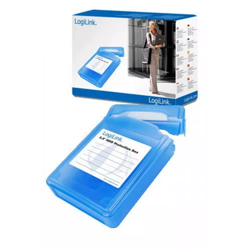 Logilink 3.5 HDD Protection Box for 1 HDD - Festplattenlaufwerk-Schutzgehäuse - Blau (UA0133)