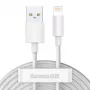 Kabel do telefonów komórkowych Baseus TZCALZJ-02 biały 1,5 m USB A Lightning