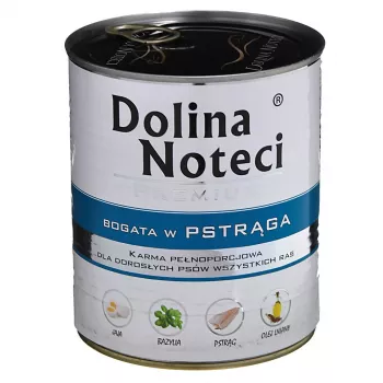 Mokra karma dla psa Dolina Noteci Trout Adult 800 g — bezzbożowa, 12% białka, 6% tłuszczu