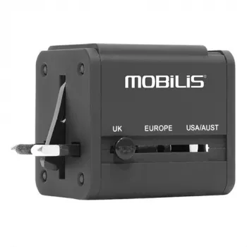 Uniwersalny adapter podróżny 2 USB (100-240 V – 2x0,5 A)