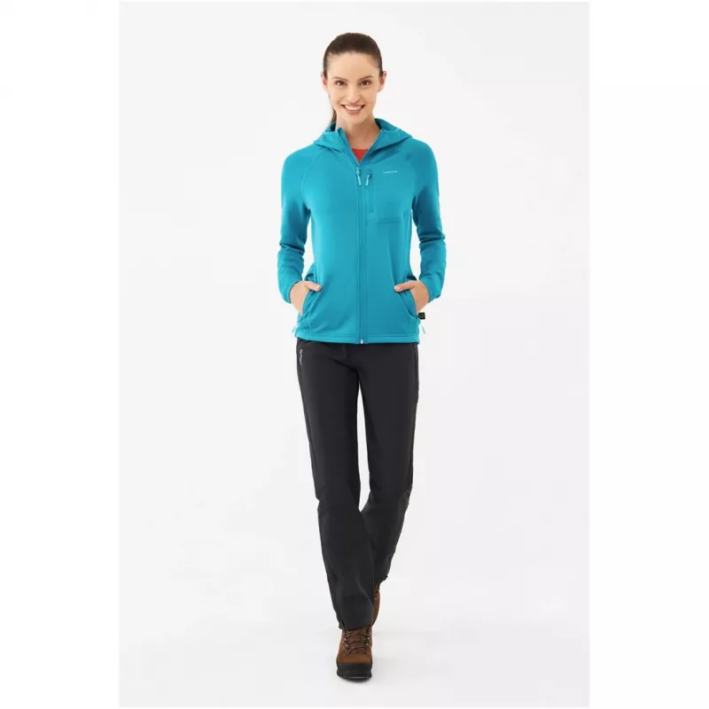 Hoodie Viking Jukon Lady S, midlayer damski z kapturem, trawiasta zieleń, Polartec, rozmiar S