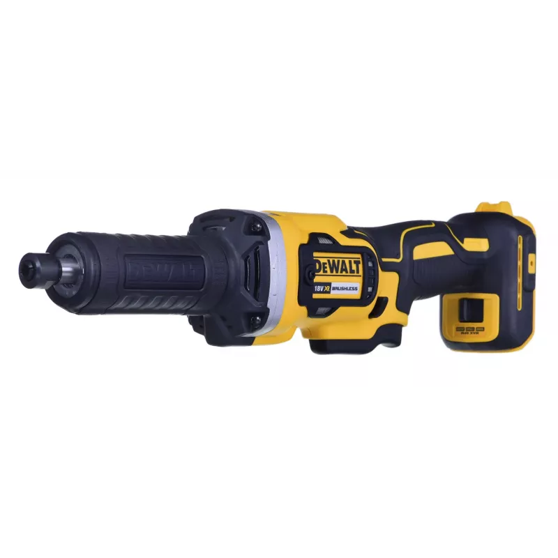 Prosta szlifierka trzpieniowa DeWALT DCG426N-XJ, akumulator 18 V, 5000–25000 obr./min, tulejka zaciskowa Ø do 6 mm, moc wyjściowa 760 W, 1,19 kg