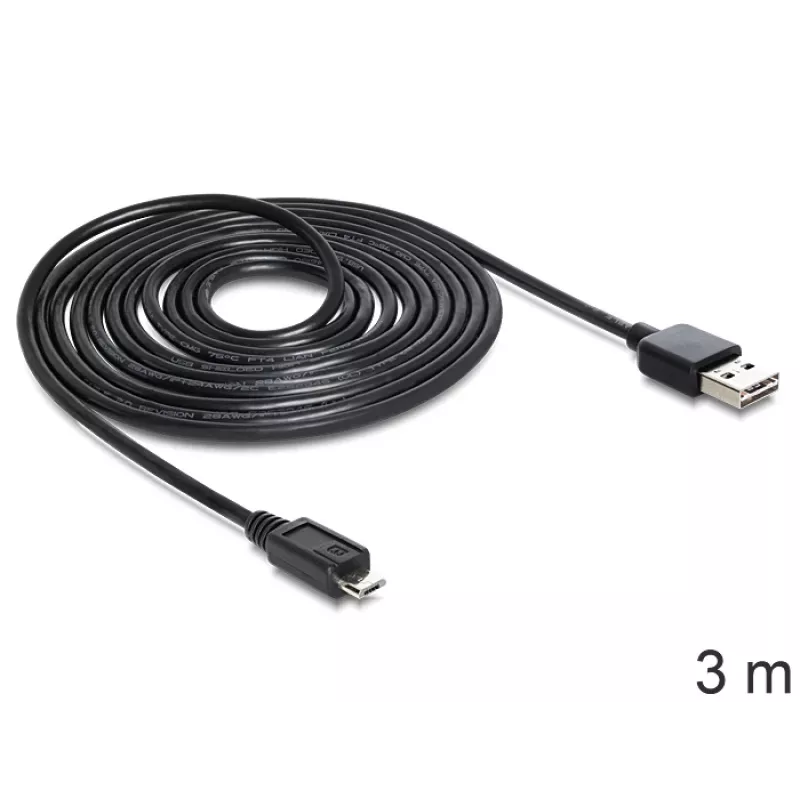 Kabel USB DeLOCK EASY-USB 2.0-A - USB 2.0 micro-B 3m