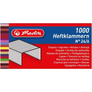 Zszywki HERLITZ 8760522 metalowe — opakowanie 2000 szt.