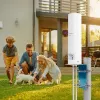 Zewnętrzna dookólna antena 4G LTE QOLTEC 57044, 5 dBi, 600–2700 MHz, 50 W, 50 Ω, obudowa z miedzi w kolorze białym