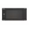 Szafka rackowa naścienna LANBERG WF03-5304-10B 19 cali 4U czarna, drzwi szklane