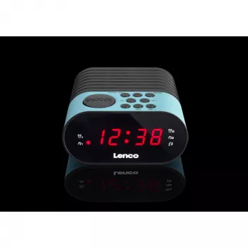 Radio z budzikiem Lenco CR-07 Czarny Niebieski