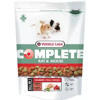 Sucha karma dla szczurów VERSELE-LAGA Rat Complete 500 g — zrównoważona dieta dla dorosłych szczurów, 15% białka, 6% tłuszczu