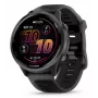 Smartwatch GARMIN Forerunner 570 — 47 mm koperta z aluminium w kolorze szarym łupkowym, półprzezroczysty czarny pasek silikonowy