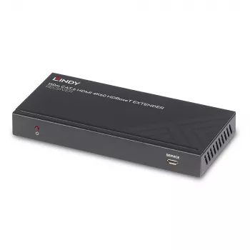 Lindy 150m Cat.6 HDMI 4K60, IR i RS-232 HDBaseT Extender, 3840 x 2160 pikseli, nadajnik i odbiornik AV, 150 m, przewodowy, czarny, HDCP