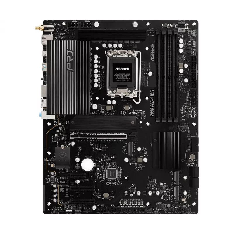 Płyta główna ASRock Z890 Pro-A WiFi — Intel Z890, LGA 1851, ATX, DDR5, 4x DIMM, 256GB, Wi‑Fi 6E, 2.5Gb LAN