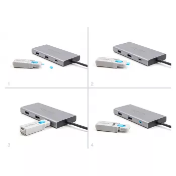 DeLOCK Port Blocker USB Type-C 10 Ports niebieski