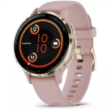 Garmin Venu 3S 3,05 cm (1,2) AMOLED 41 mm Cyfrowy 390 x 390 pikseli Ekran dotykowy Złoty, Różowy Wi-Fi GPS (satelitarny)
