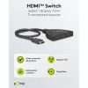 Goobay | Przełącznik HDMI 3 na 1 (4K @ 30 Hz) | 58487 | Czarny | HDMI żeńskie | 3 HDMI żeńskie | 0,58 m