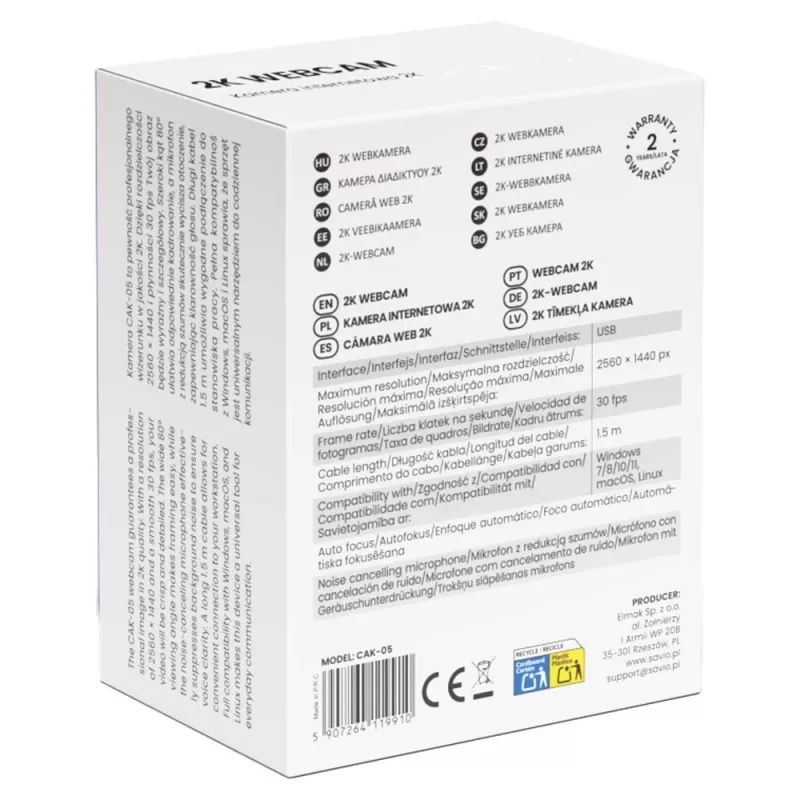 Kamera internetowa 2K CAK-05