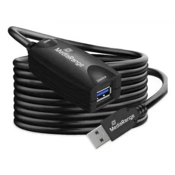 Kabel USB A do USB A MediaRange MRCS242 USB 3.2 Gen 1 (3.1 Gen 1) 5 m 5 Gbit/s Czarny