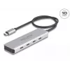 DeLOCK USB-C Hub 10 Gb/s 4 porty Aluminiowy Szary