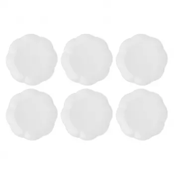 Talerze obiadowe LA PORCELLANA BIANCA zestaw 6 sztuk, biała porcelana, 26 cm
