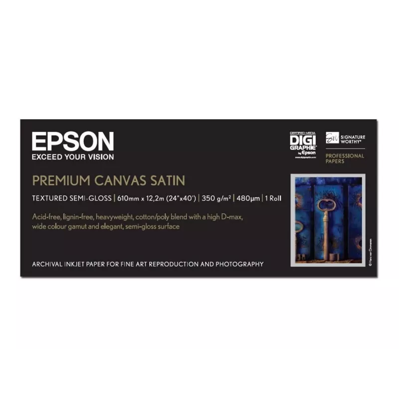 Epson Premium Canvas Satin, 24 cale x 12,2 m, 350g/m²