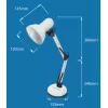 Lampa stołowa ESPERANZA AVIOR E27 12W LED, czarna, regulowana wysokość, giętkie ramię, gniazdo E27